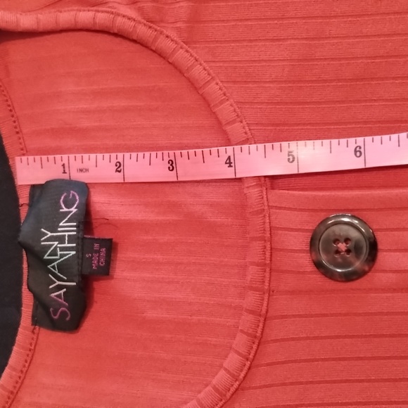 Woman's Crop Top by Say Any Thing Small Burnt Orange - Picture 7 of 8